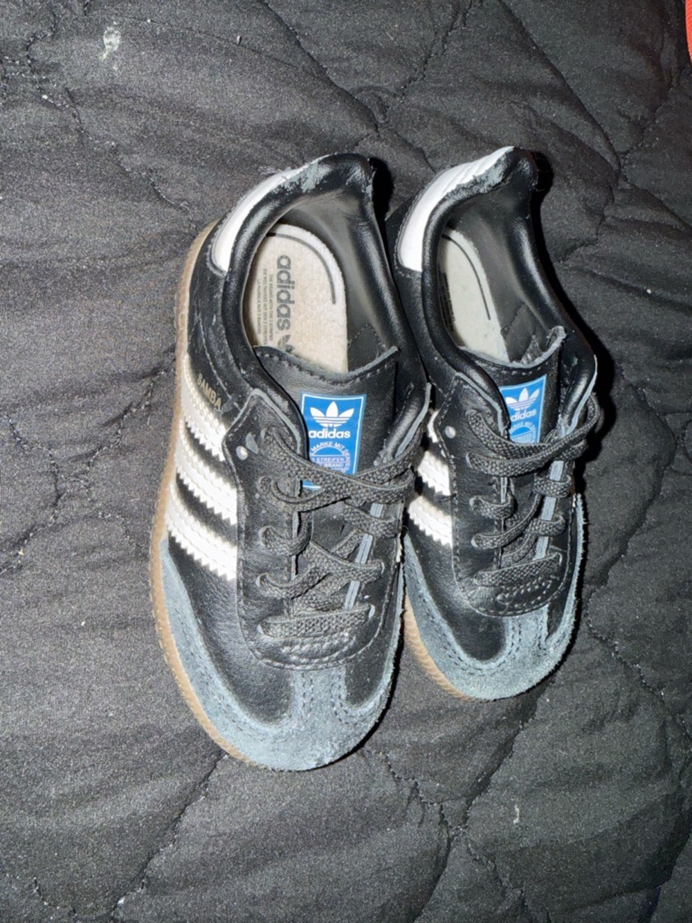 adidas Black & White Classic Leather Suede Sneakers